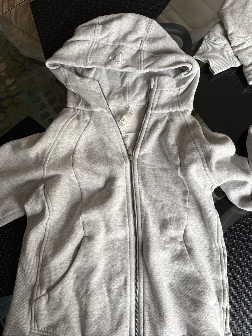 lululemon athletica Light Gray Full-Zip Hoodie